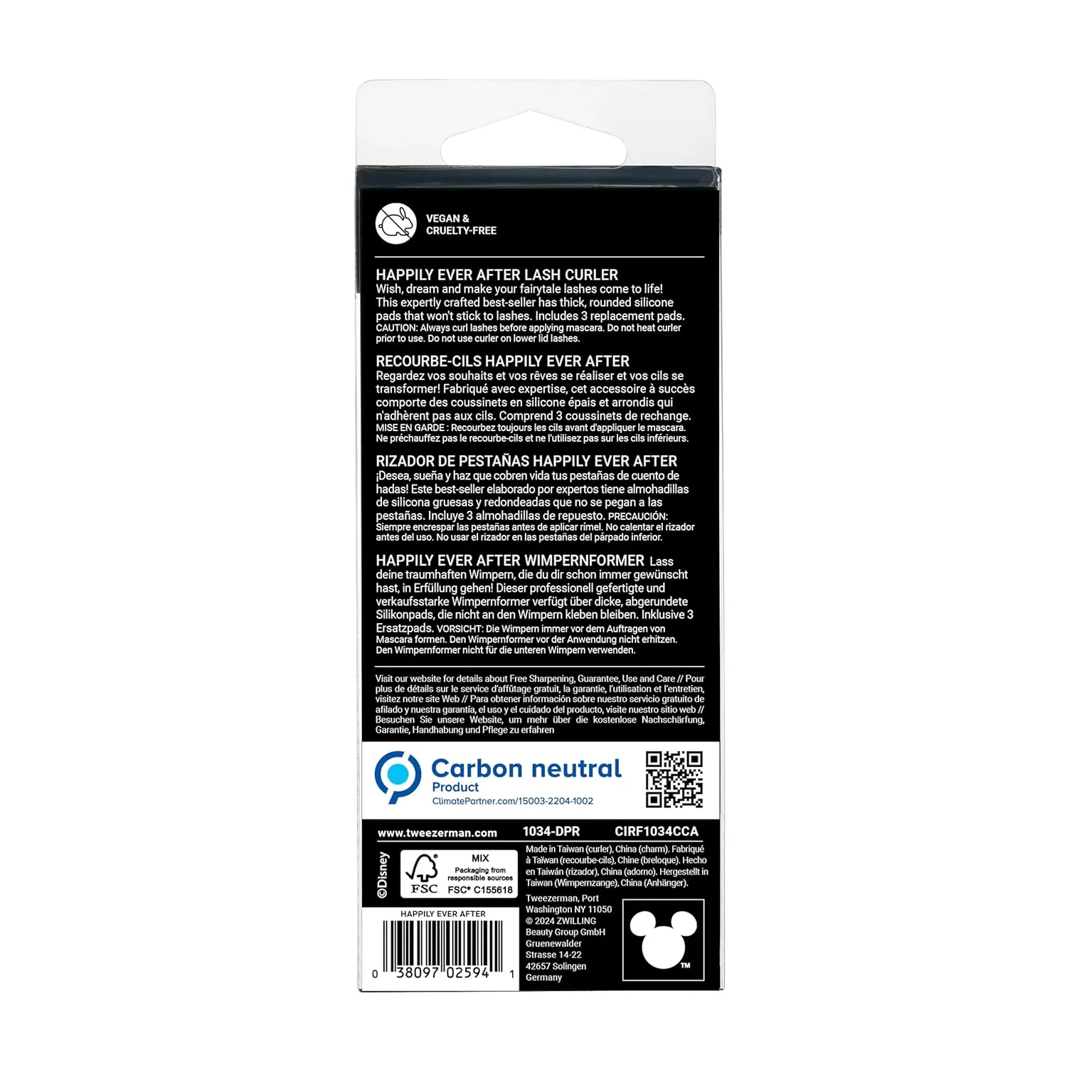Tweezerman Happily Ever After Eyelash Curler - Makeup Eyelash Tool for All Eye Shapes