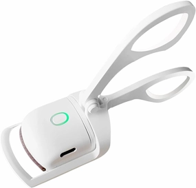 uDream Heated Eyelash Curlers,Rechargeable Electric Curler,Handheld Curler,2 Heating Modes with Sensing Silicone Pad,Quick Natural Curling Eye Lashes for Long Lasting(White)