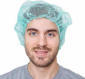 Unisex Polypropylene Bouffant Caps [100 | 1000 | WHITE | BLUE | 21" | 24" | 28"]