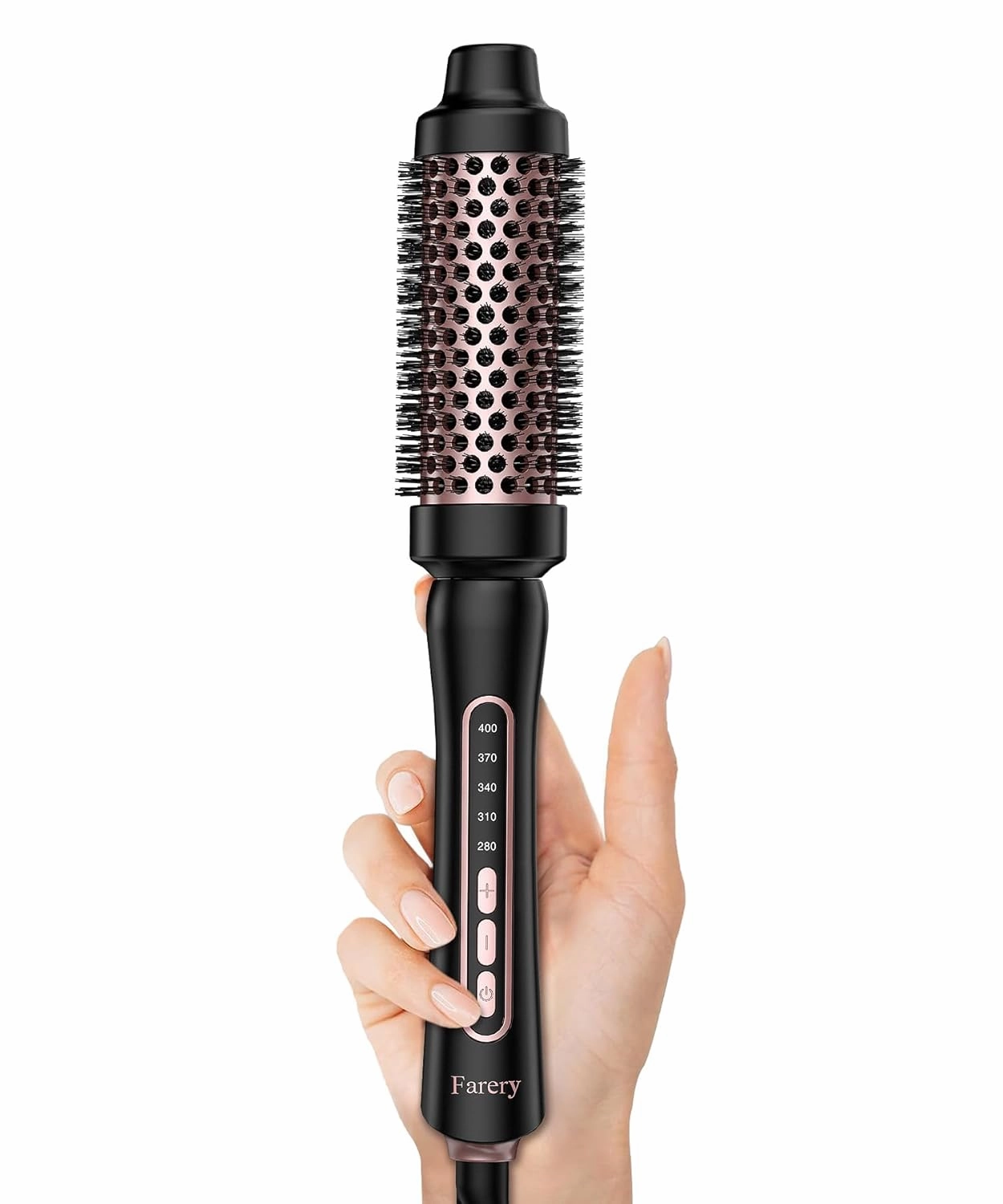 Upgraded Farery Thermal Brush, Non-Blowing Heated Round Brush, 1 1/2 Inch Hot Curling Brush with Adjustable Temp, Easier & Faster & Smoother, Dual Voltage for Travel, Longer Lasting Bristles