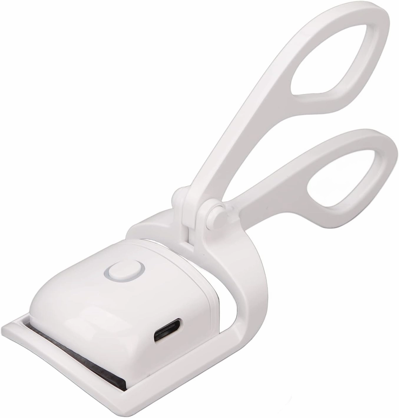 USB Rechargeable Eyelash Curler - Heated Eyelash Curling Tool, Heated Eyelash Styler,with Mini Temperature Control for Travel-Friendly Lash Styling (White)