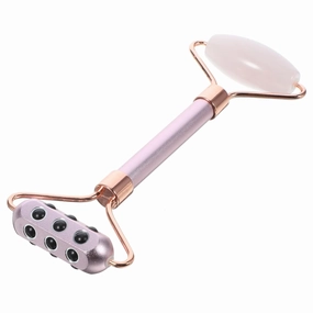 VALICLUD Face Massager Beauty Stick Rose Quartz Roller Facial Roller Face Guasha Improve Absorption Gentle Massage