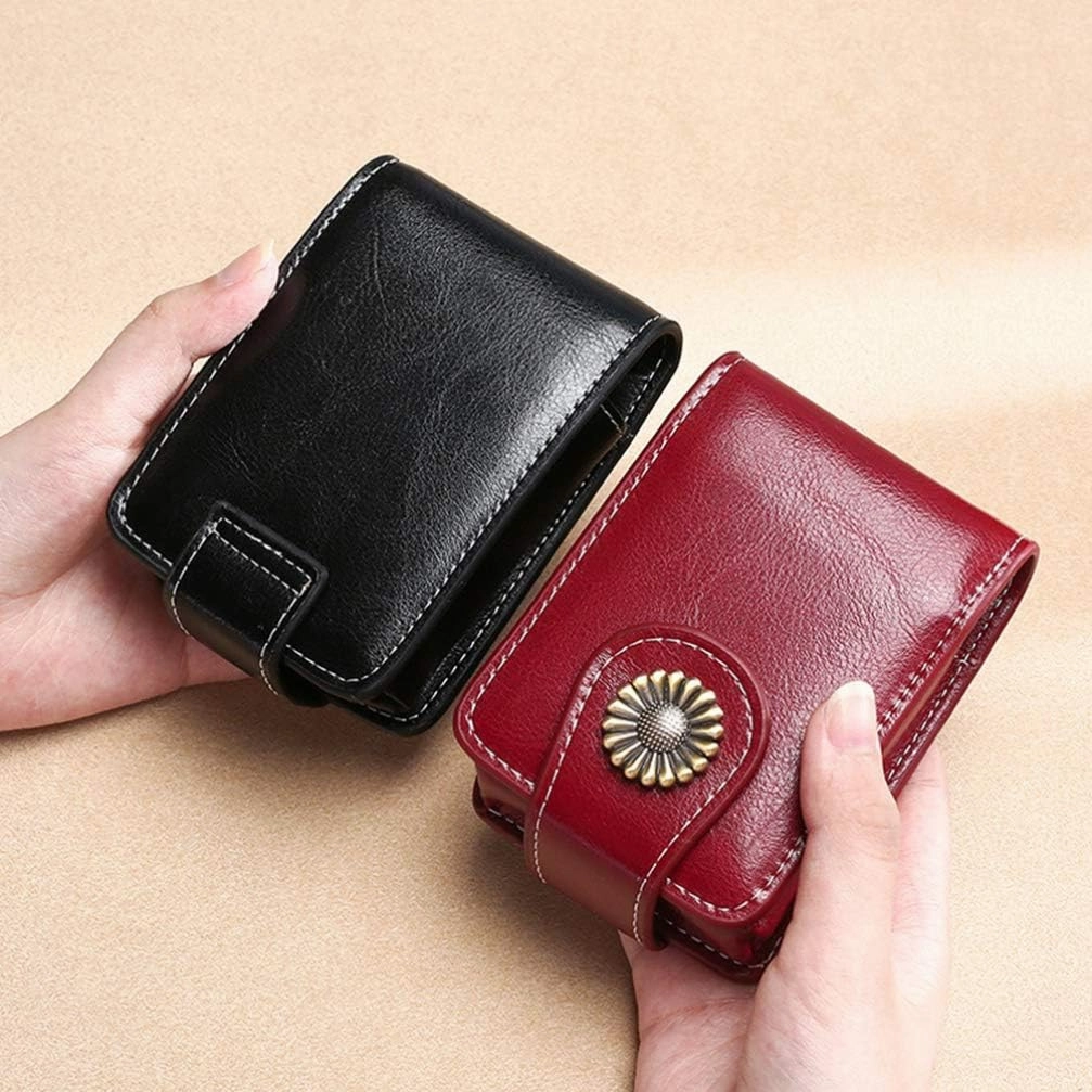 VALICLUD Travel Vanity Bag with Pocket Mirror and Lipstick Case for Purse - Portable Cosmetic Travel Cases Pouch