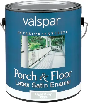 Valspar 1533 Porch and Floor Latex Satin Enamel, 1-Gallon, Light Gray