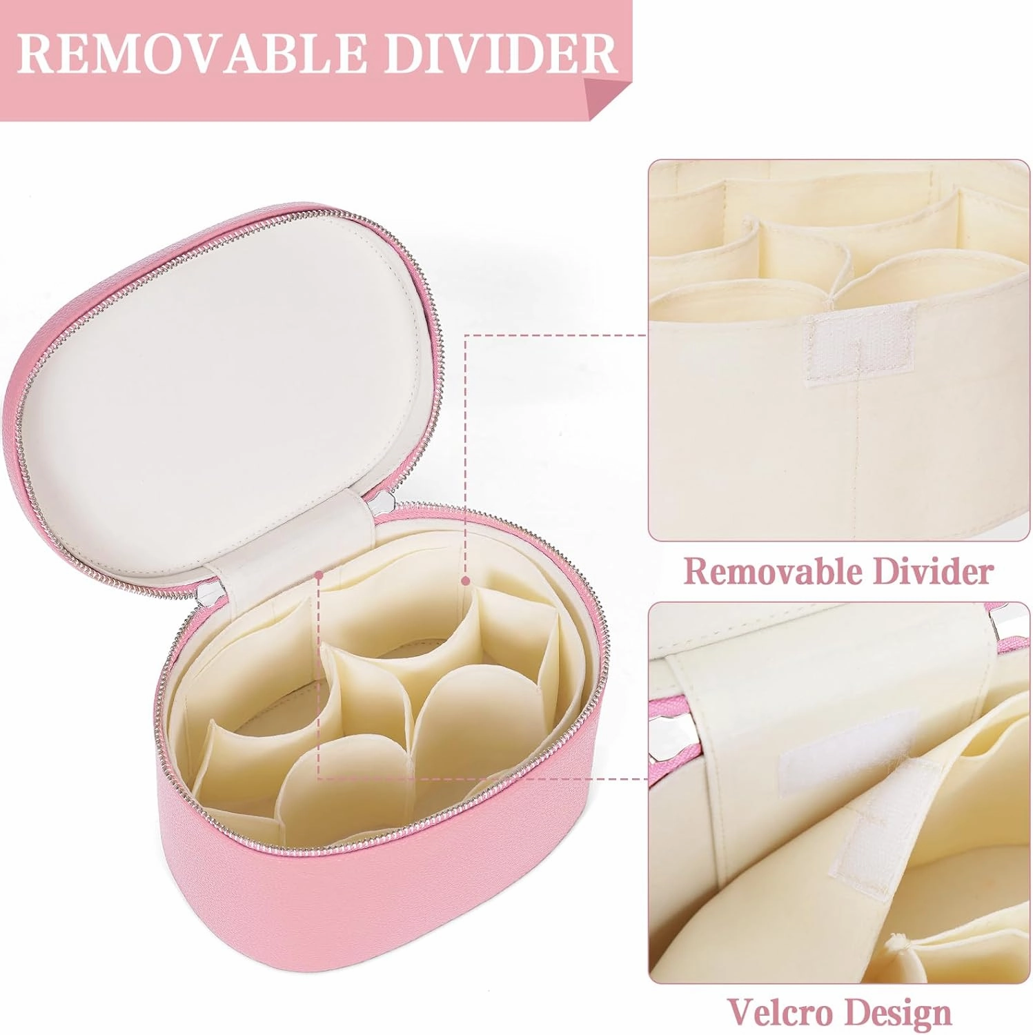 Vanity Case with Dividers Makeup Bag Travel Toiletry Bag for Women Portable Cosmetic Bag Vanity Makeup Case