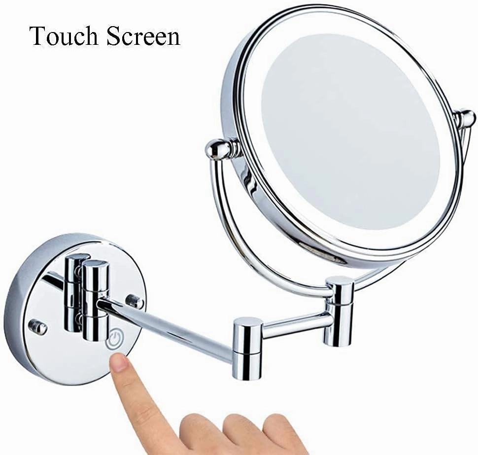 Vanity Mirror Bathroom Makeup Mirror Wall Mounted Led 8 Inch 10X Magnification(Rose Gold,10X)