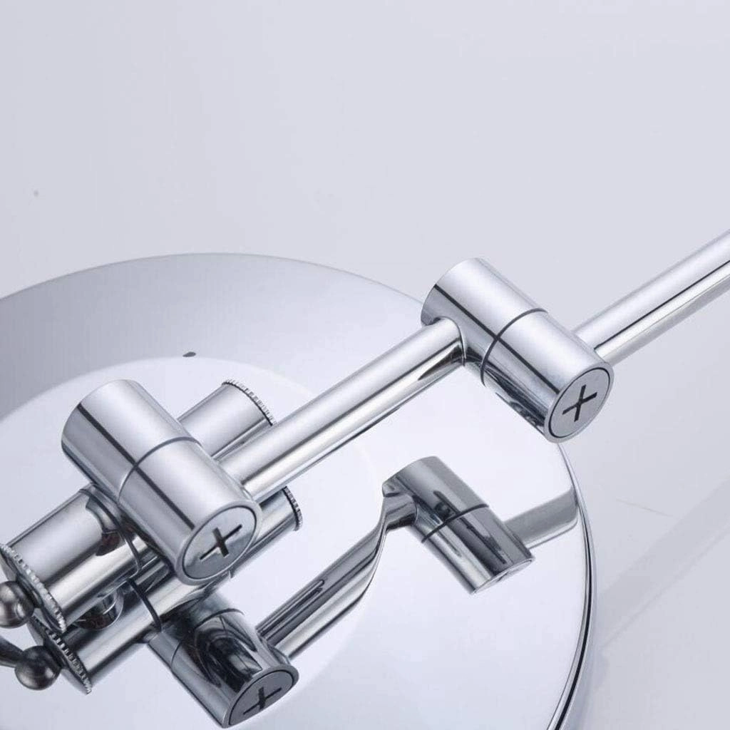 Vanity Mirror Magnifying Mirrors Wall Mirror 8 inches Shaving Mirror Round Cosmetic Mirror Makeup Folding for Hotels Nickel 3X