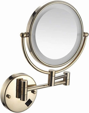Vanity Mirror with Lights, Makeup Mirror Wall Mount Round Cosmetic Mirror Double Sided Bathroom Mirror Shaving in Bedroom Powered by Plug,Silver_3X