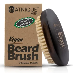 Vegan Beard Brush for Men, 100% Sisal Plant Bristles, Ergonomic Design with Natural Beachwood Handle - Men's Beard & Mustache Brush – 100% Natural, Non-Synthetic, Cruelty Free