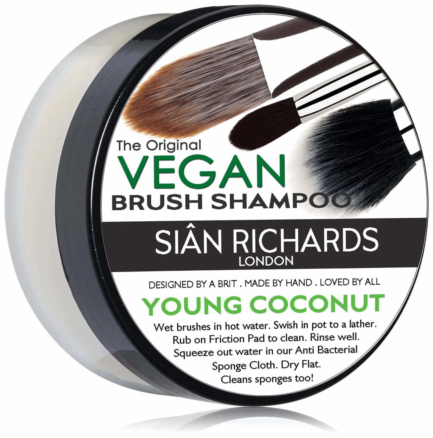 Vegan Brush Shampoo Young Coconut Makeup Cleaner for Makeup Brushes and Sponges