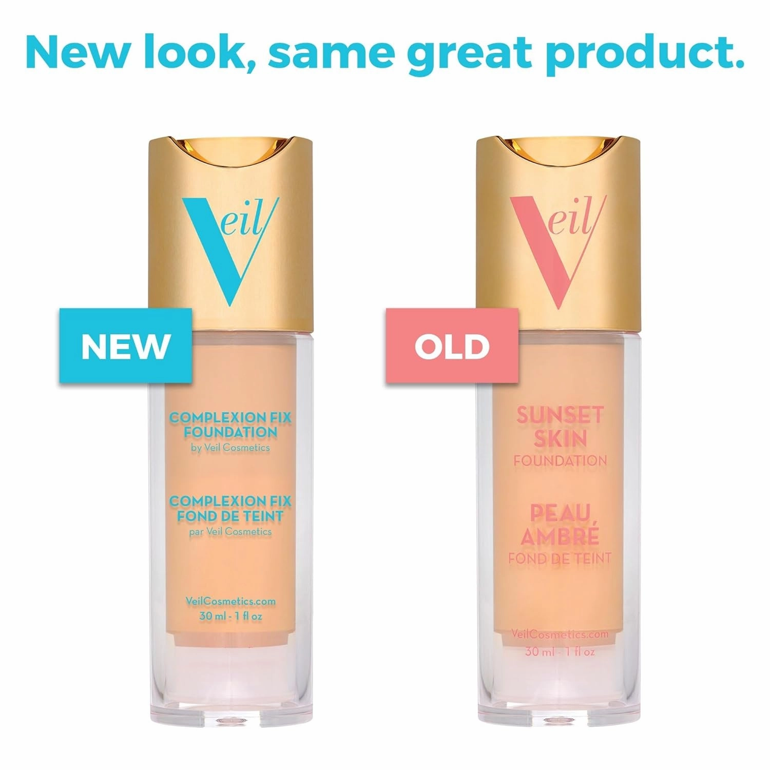 Veil Cosmetics Complexion Fix Liquid Foundation – Buildable Coverage – Water-Resistant, Hypoallergenic, Oil-Free, Cruelty-Free & Vegan – Lightweight & Brightening – All Skin Types (5N Deep Neutral)