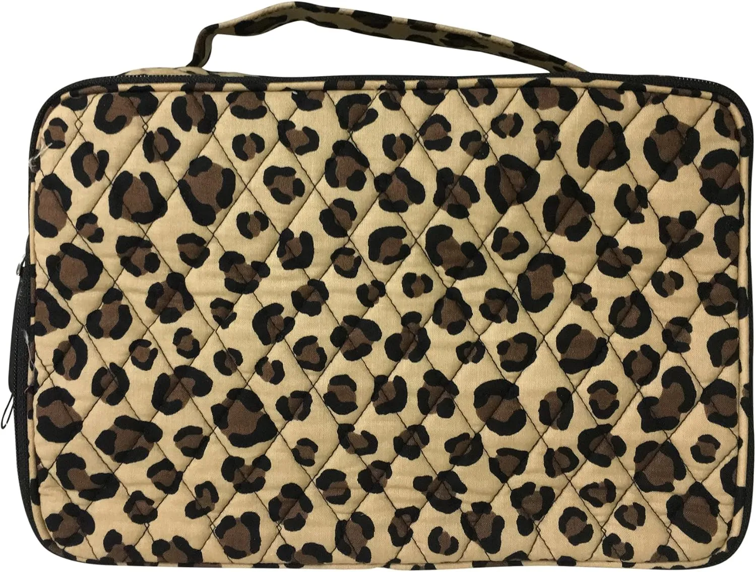 Vera Bradley Blush & Brush Makeup Case (Leopard with Solid Black Interior)