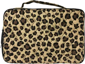 Vera Bradley Blush & Brush Makeup Case (Leopard with Solid Black Interior)