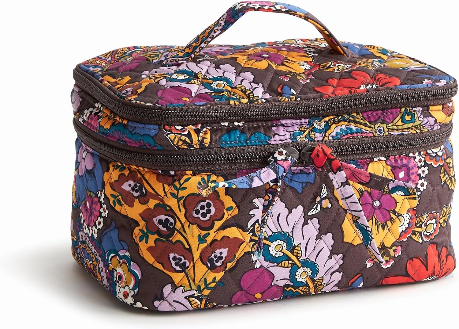 Vera Bradley Women's Premium Cotton Brush Up Cosmetic Case