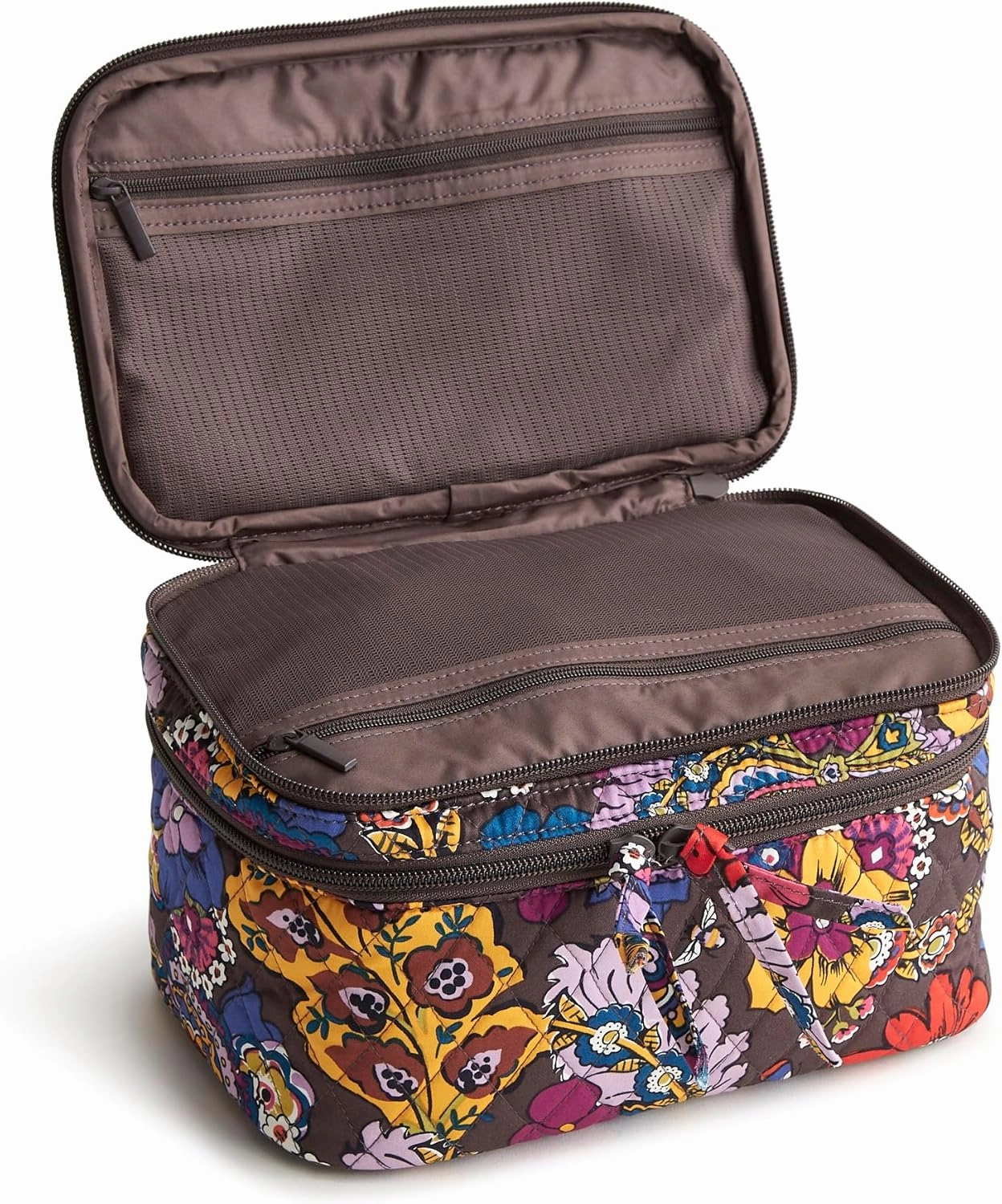 Vera Bradley Women's Premium Cotton Brush Up Cosmetic Case