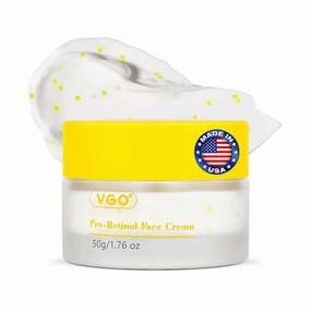 VGO Retinol Cream for Face, 1% Retinol, 1% Bakuchiol, Skin Tightening, Anti Aging and Wrinkle, Facial Firming Cream for All Skin Types (1.76 Fl Oz)