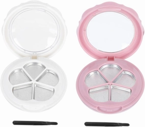 VICASKY Elegant Makeup Palette 2 Sets of Lipstick and Eyeshadow Testing Palette Lid Storage Box Color