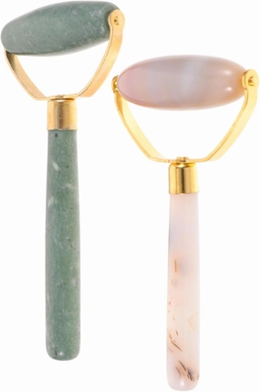 VICASKY Jade Face Roller Skin Care Roll Massager Facial Massage Tools Portable Eye Face Beauty Massagers