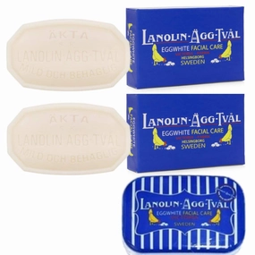 Victoria Original Sweden Egg Facial Care with Lanolin & Rose Water 50g x 2 with Case
