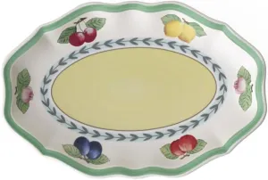 Villeroy & Boch French Garden Fleurence Pickle Dish/Gravy Stand, 9.5 in, Premium Porcelain, White/Multicolored