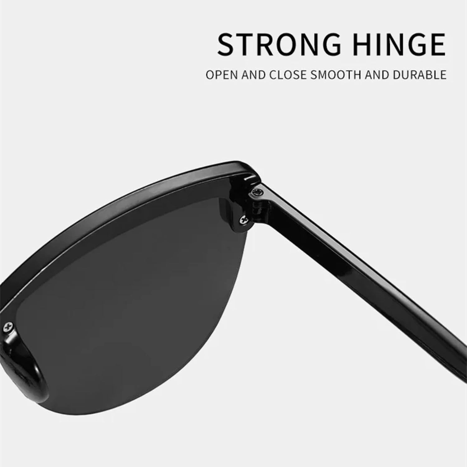 Vintage Half Frame Cat Eye Sunglasses Women for Men Punk Sun Glasses Luxury Eyeglasses