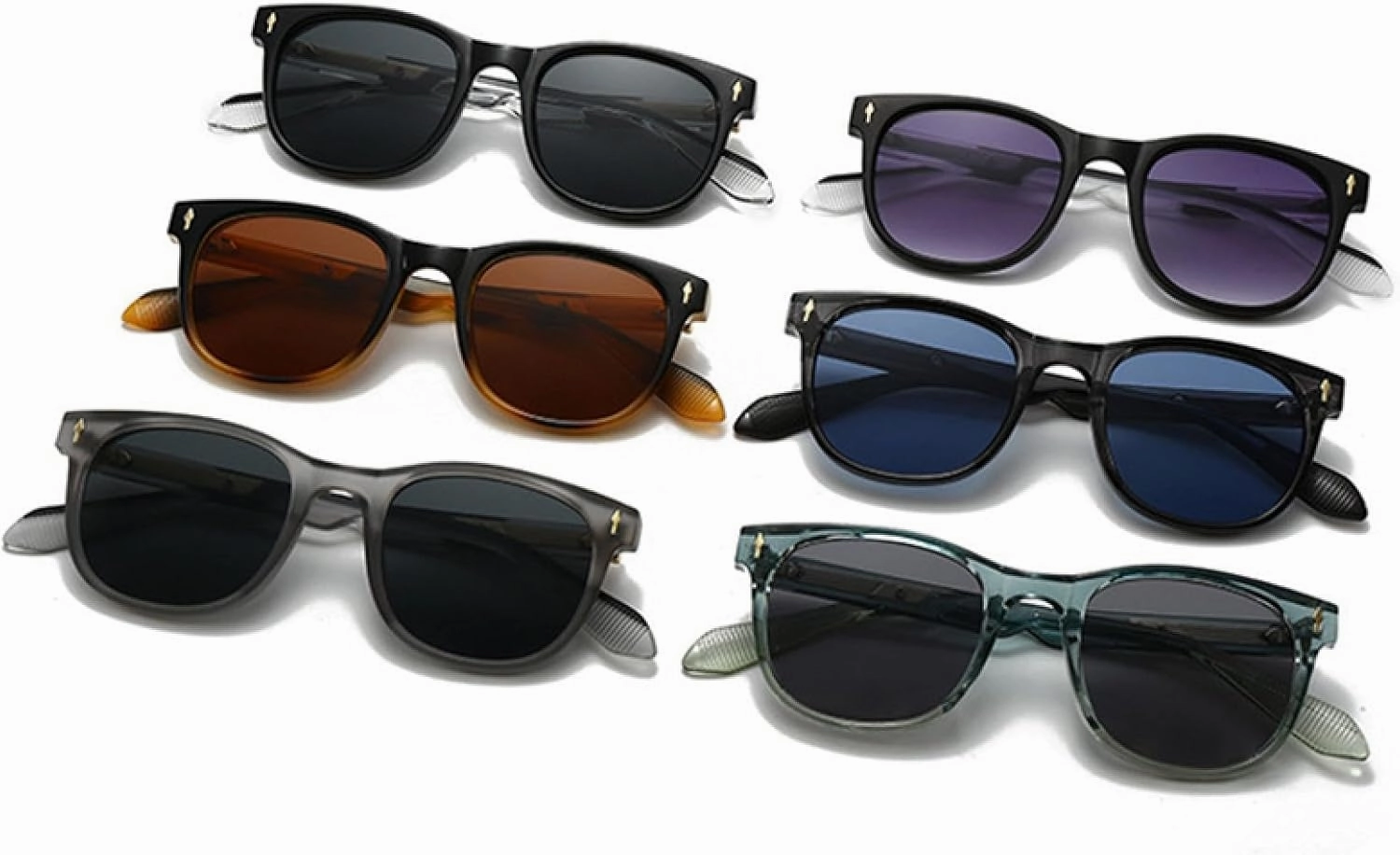 Vintage Oval Sunglasses Women Luxury Sunglasses Fashion Rivets Men Blue Tea Punk Shades Uv400
