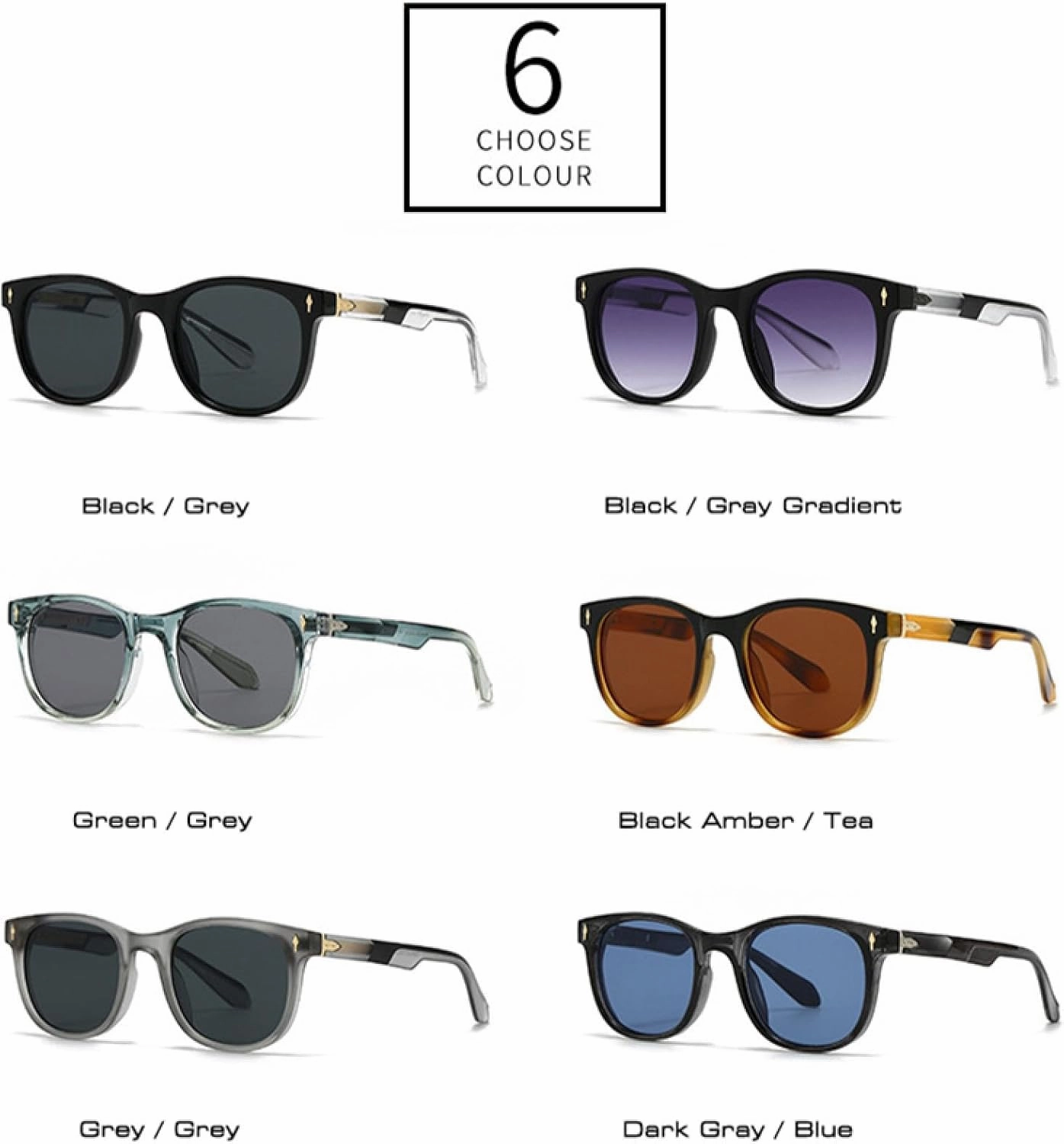 Vintage Oval Sunglasses Women Luxury Sunglasses Fashion Rivets Men Blue Tea Punk Shades Uv400