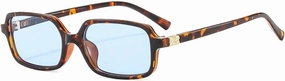 Vintage Rectangle Sunglasses Women Small Oval Glasses Retro Fashion Men Leopard Eyegalsses