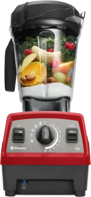 Vitamix Propel Series 750 Blender, Professional-Grade, 4 Blending Programs   Self-Cleaning Program, 64-oz Low Profile Container, Red