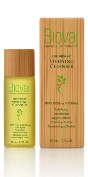 Vivifying Cleanser, Makeup Remover, Detoxifies, Exfoliates, Anti-aging, Firms & Clears. Organic, Vegan certified, Natural & Cruelty- Free Facial Cleanser. All skintypes and genders.