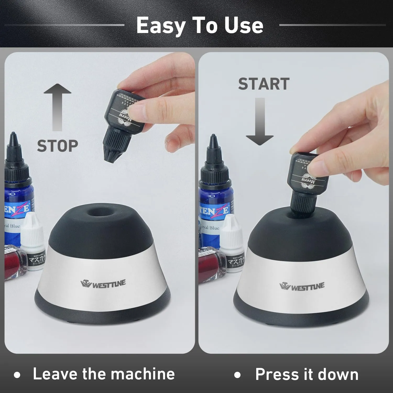 Vortex Mixer 4000rpm, Mini Vortex Mixer for Paints,Nail Polish,Tattoo Ink,Eyelash Adhesives and Acrylic Paints Mixing,Vortex Shaker for Test Tubes and Centrifuge Tubes 50ML