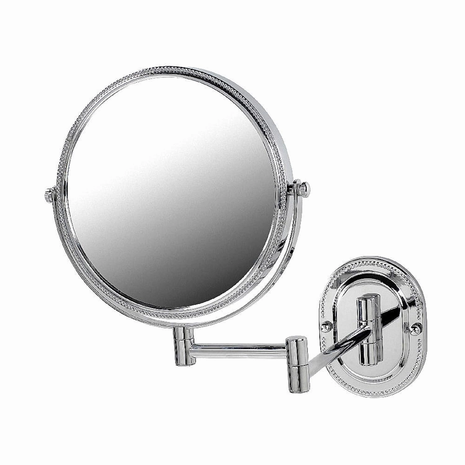 Wall Makeup Mirror, 8 in., Chrome, 7X