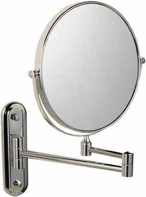 Wall Mirror, Wall Mounted Makeup Mirror, 3X Magnification Round Shape Two-Sided 360° Swivel Adjustable Height Extendable Bathroom Cosmetic Vanity Mirror Chrome Finish,6inches (Color : 8inches)