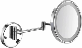 Wall Mounted Makeup Mirror-3/5/7/10x Magnification 8'' Two-Sided Swivel Extendable Bathroom Mirror,USB Rechargeable,Upgrade Version Cosmetic Mirror(D,10X)