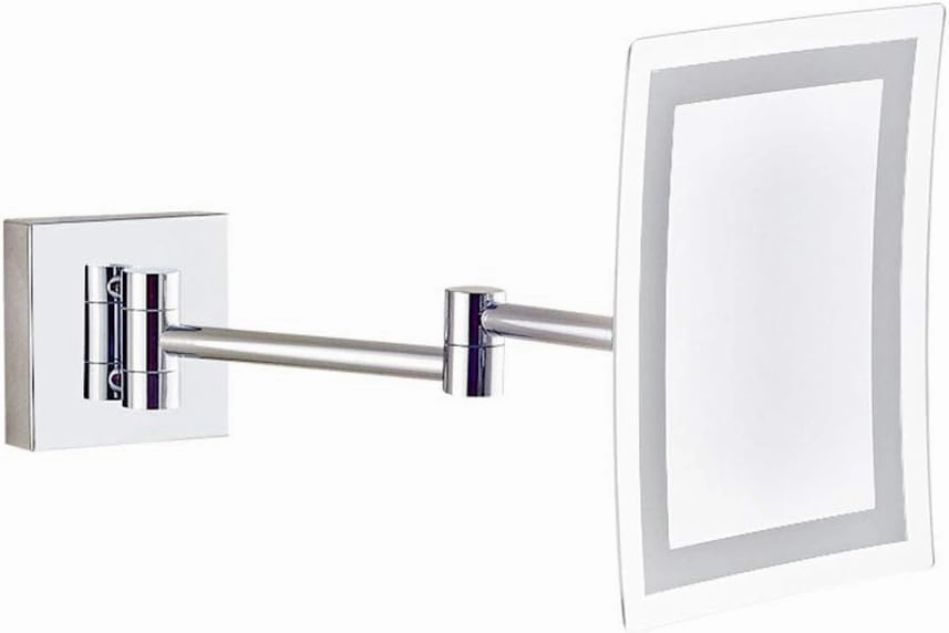 Wall Mounted Makeup Mirror with 3X Magnification, Vanity Magnifying Mirror for Bathroom, 360 Degree Swivel Rotation with Distortion Free View, Extendable Arm, Silver Finish