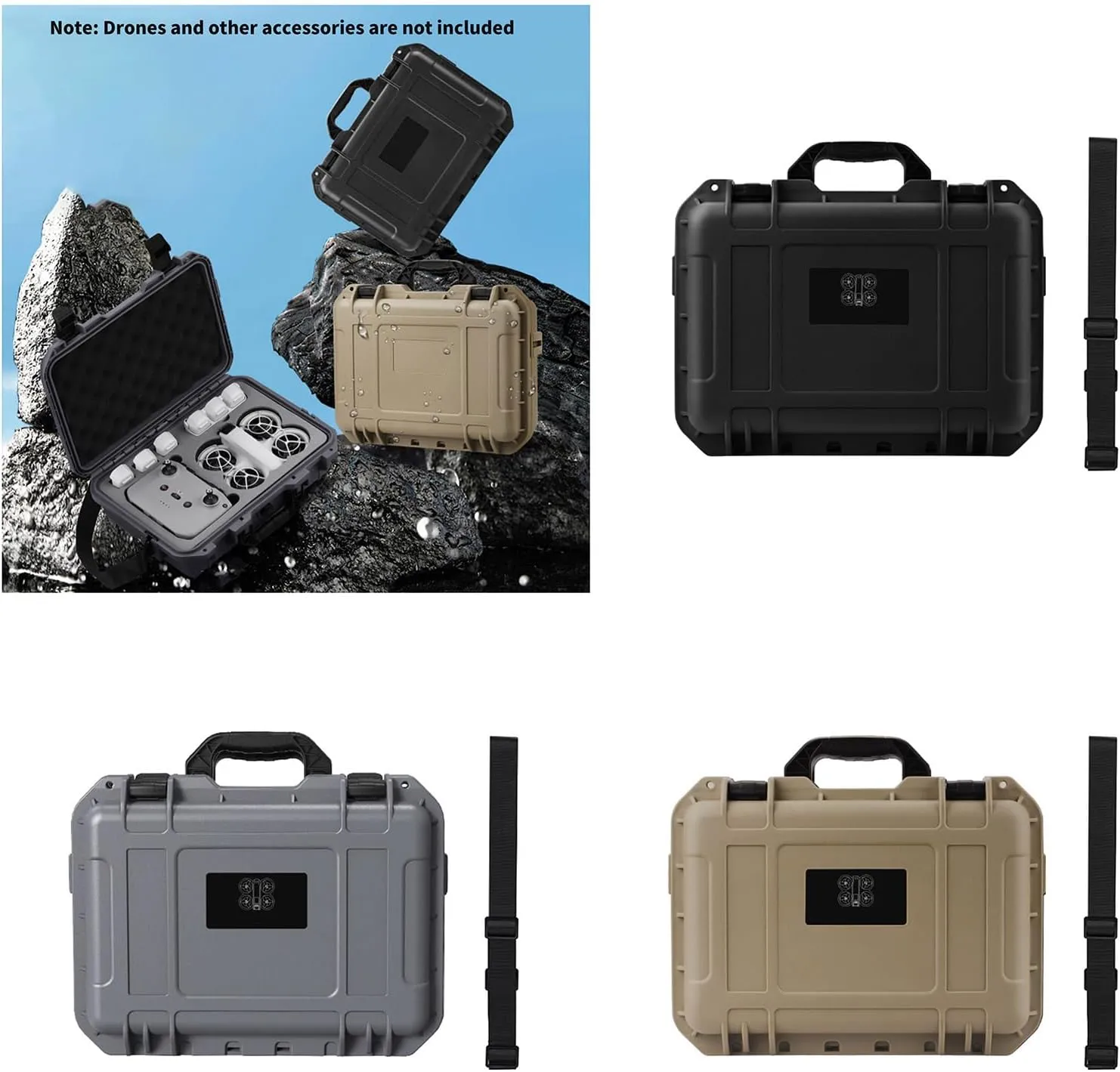 Waterproof Carrying Case for Fly More Combo Hard Shell Shoulder Bag with Remote Controller Storage Bag