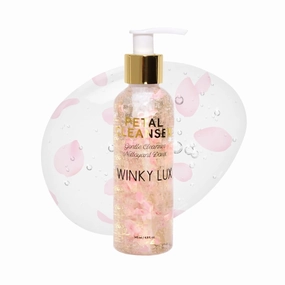 Winky Lux Petal Cleanser, Gentle Daily Facial Cleanser, Rose Water Facial Wash, Makeup Remover, Glycerin & Vitamin C Face Wash Brightens and Balances Dry Sensitive Skin