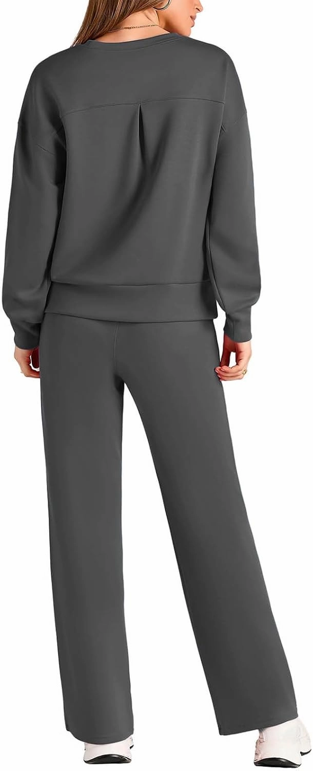 Women's Two Piece Sets Sweatsuit Casual Loose Long Sleeve Sweatshirt Matching Sweatpants Set Workout Sets
