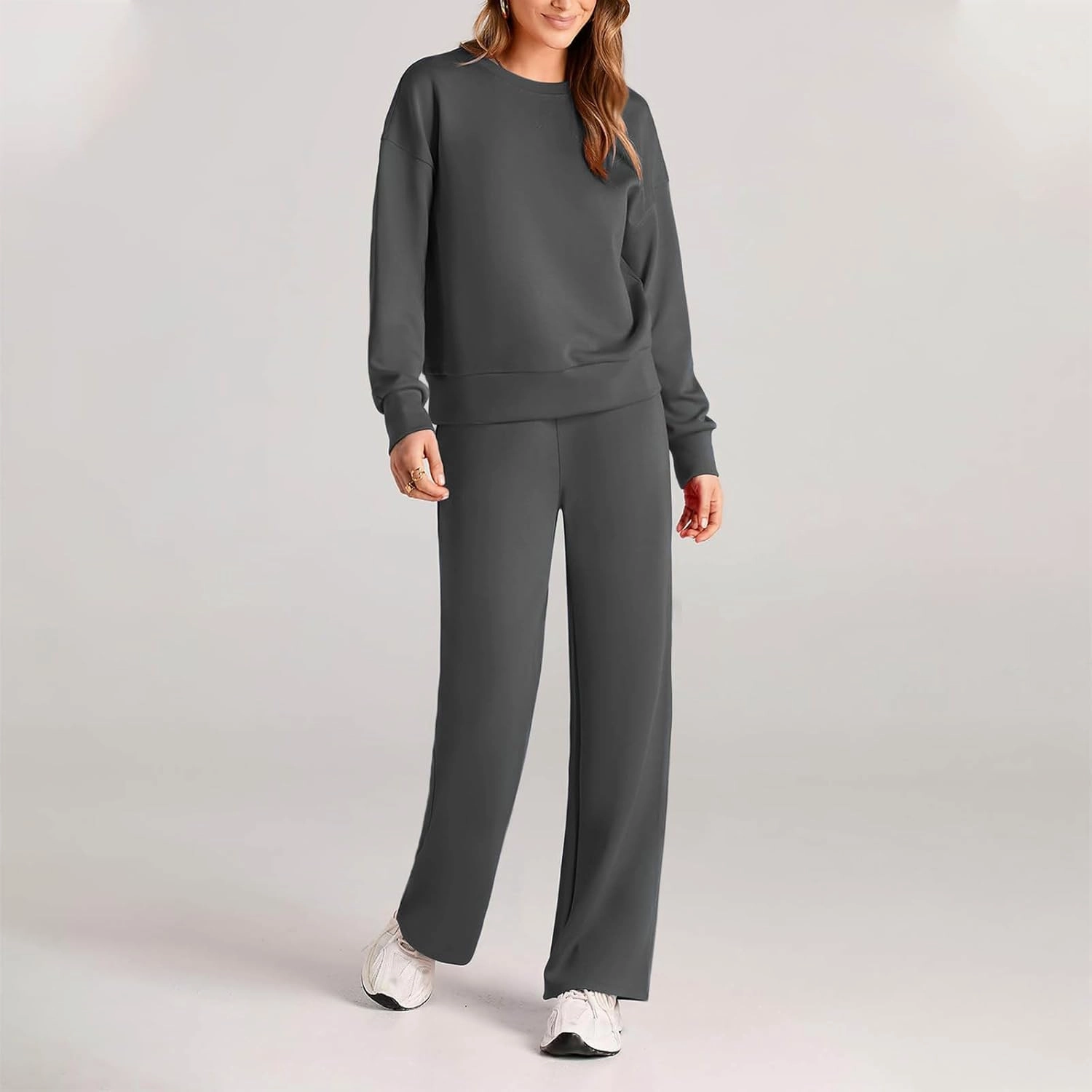 Women's Two Piece Sets Sweatsuit Casual Loose Long Sleeve Sweatshirt Matching Sweatpants Set Workout Sets