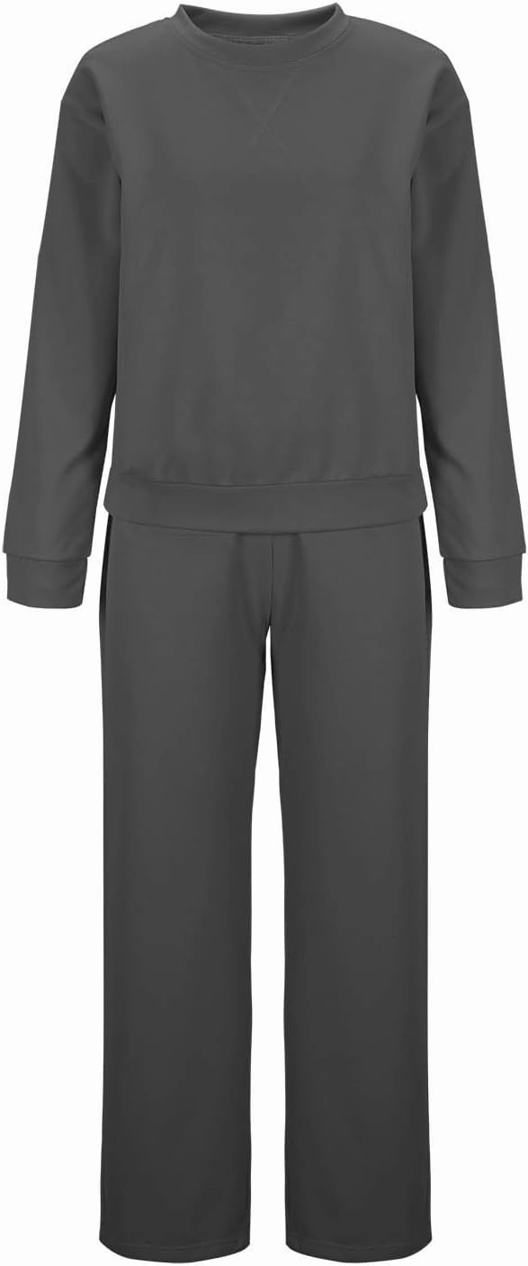 Women's Two Piece Sets Sweatsuit Casual Loose Long Sleeve Sweatshirt Matching Sweatpants Set Workout Sets