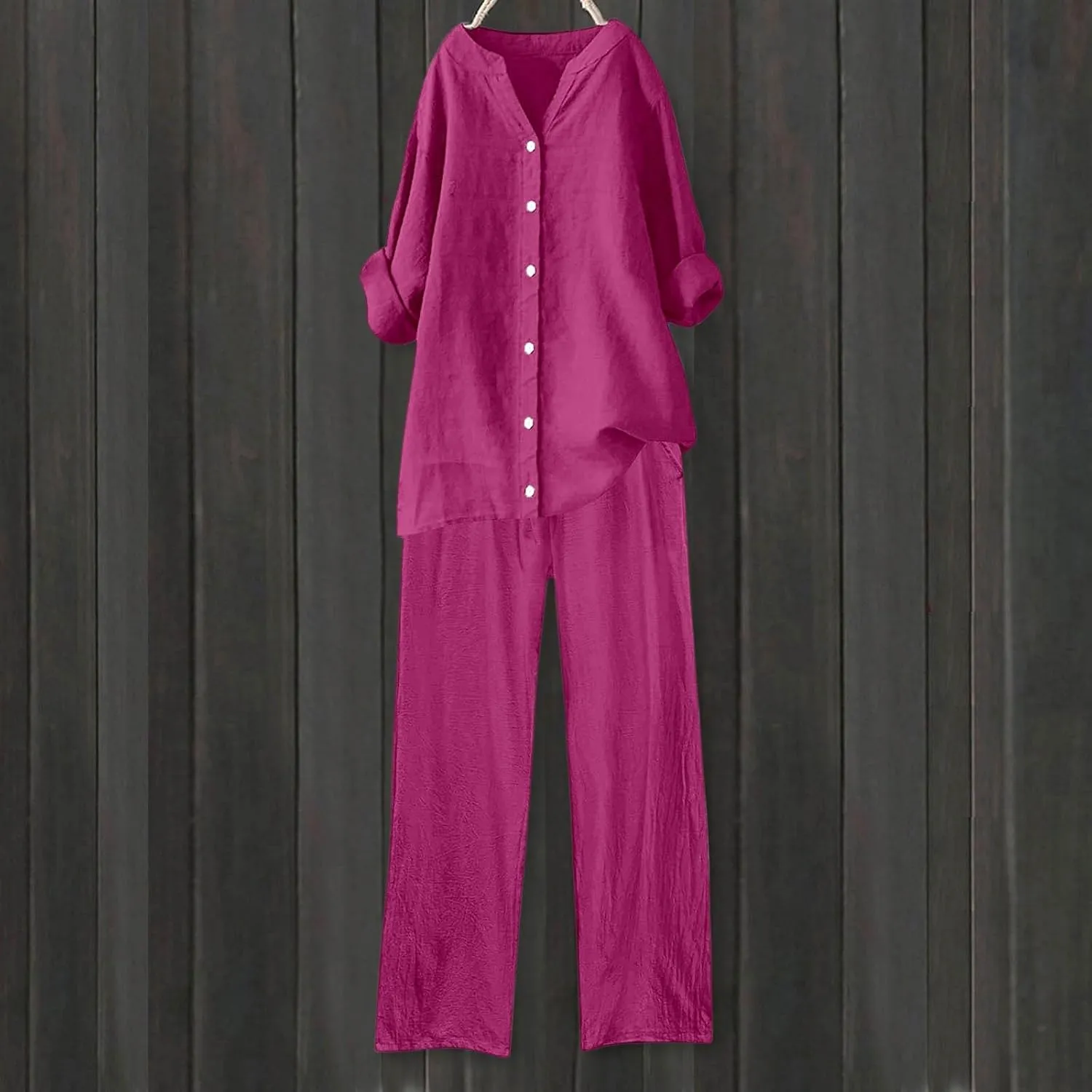 Women's Summer 2 Piece Outfits Short Sleeve Summer Tops Wide Leg Pants Casual Matching Tracksuits Travel Outfits