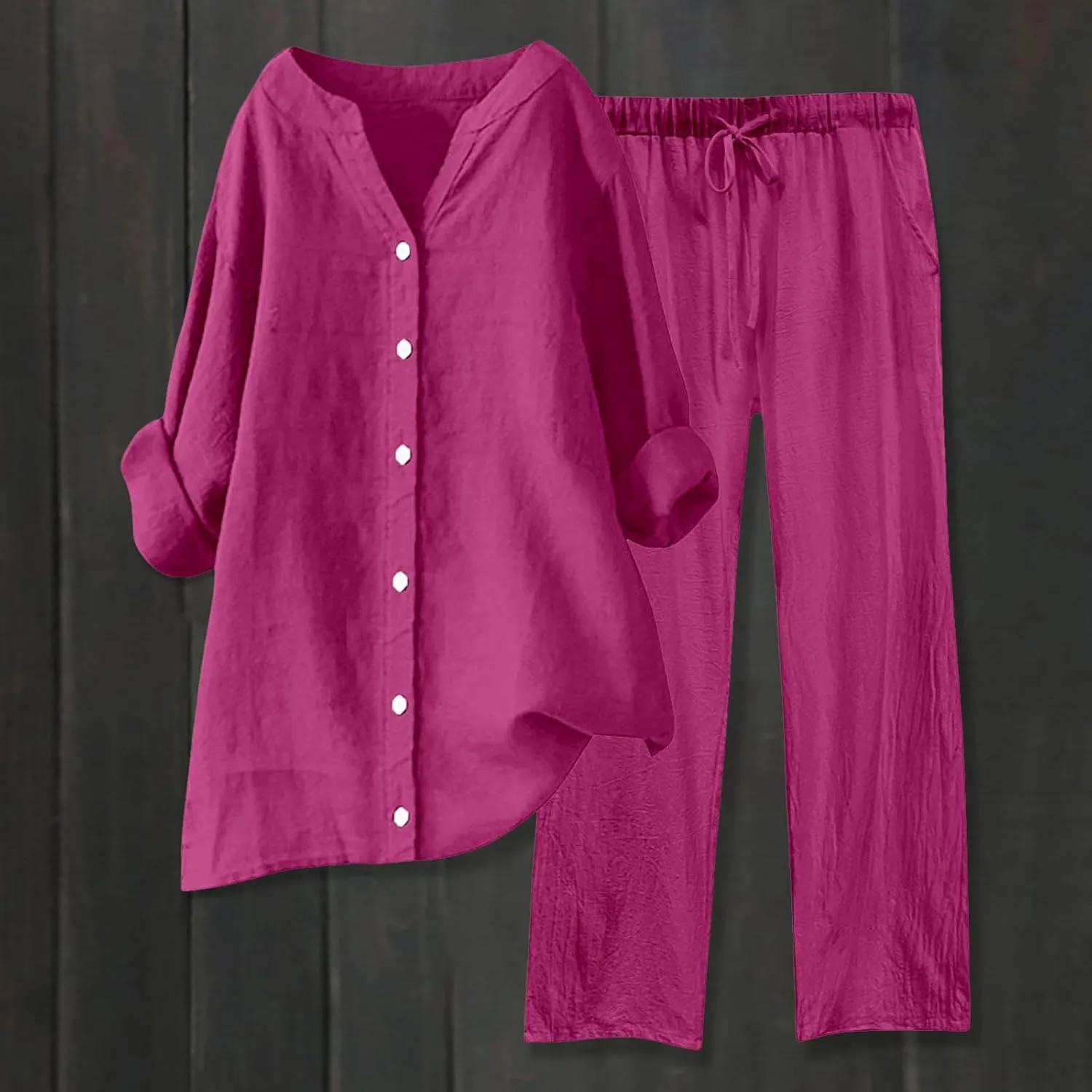 Women's Summer 2 Piece Outfits Short Sleeve Summer Tops Wide Leg Pants Casual Matching Tracksuits Travel Outfits