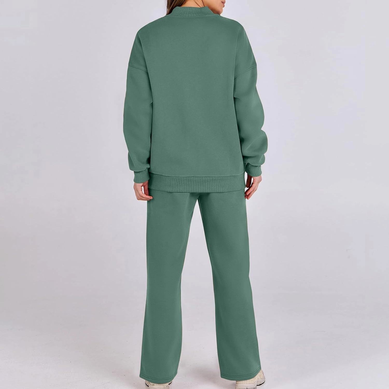 Womens 2 Piece Outfits Sets Oversized Zip Up Sweatshirt Jacket Sweatpant Matching Sweat Sets Fall Sweatsuit
