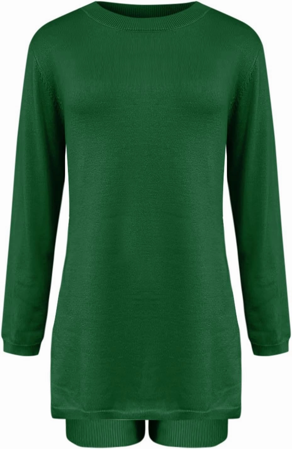Womens 2 Piece Sweater Sets Long Sleeve Sweater Matching Short Pants Suit Plus Size Workout Sets Loungewear