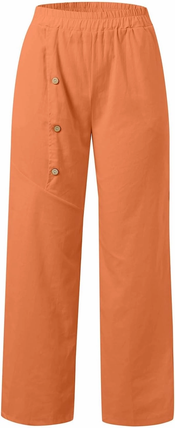 Womens Cotton Linen Lounge Sets 2025 Dressy Matching Summer 2 Piece Loungewear Set Wide Leg Pants Tracksuits