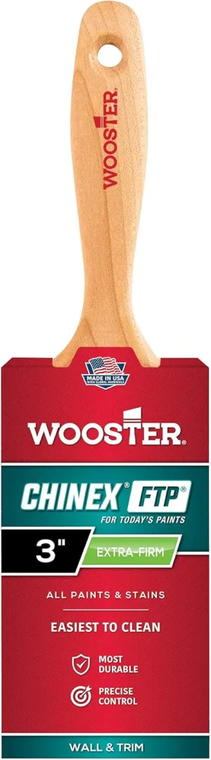 Wooster Brush 4413-3 Chinex FTP Varnish Paintbrush, 3 Inch