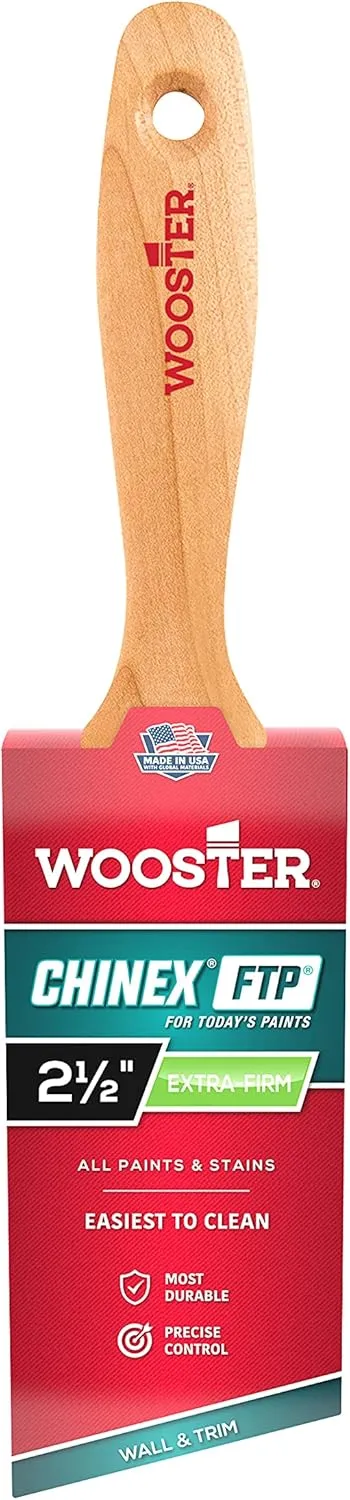 Wooster Brush 4415-2 1/2 Chinex FTP Angle Varnish Paintbrush, 2 1/2 Inch