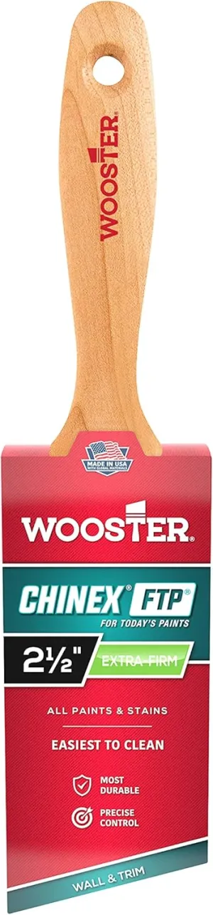 Wooster Brush 4415-2 1/2 Chinex FTP Angle Varnish Paintbrush, 2 1/2 Inch
