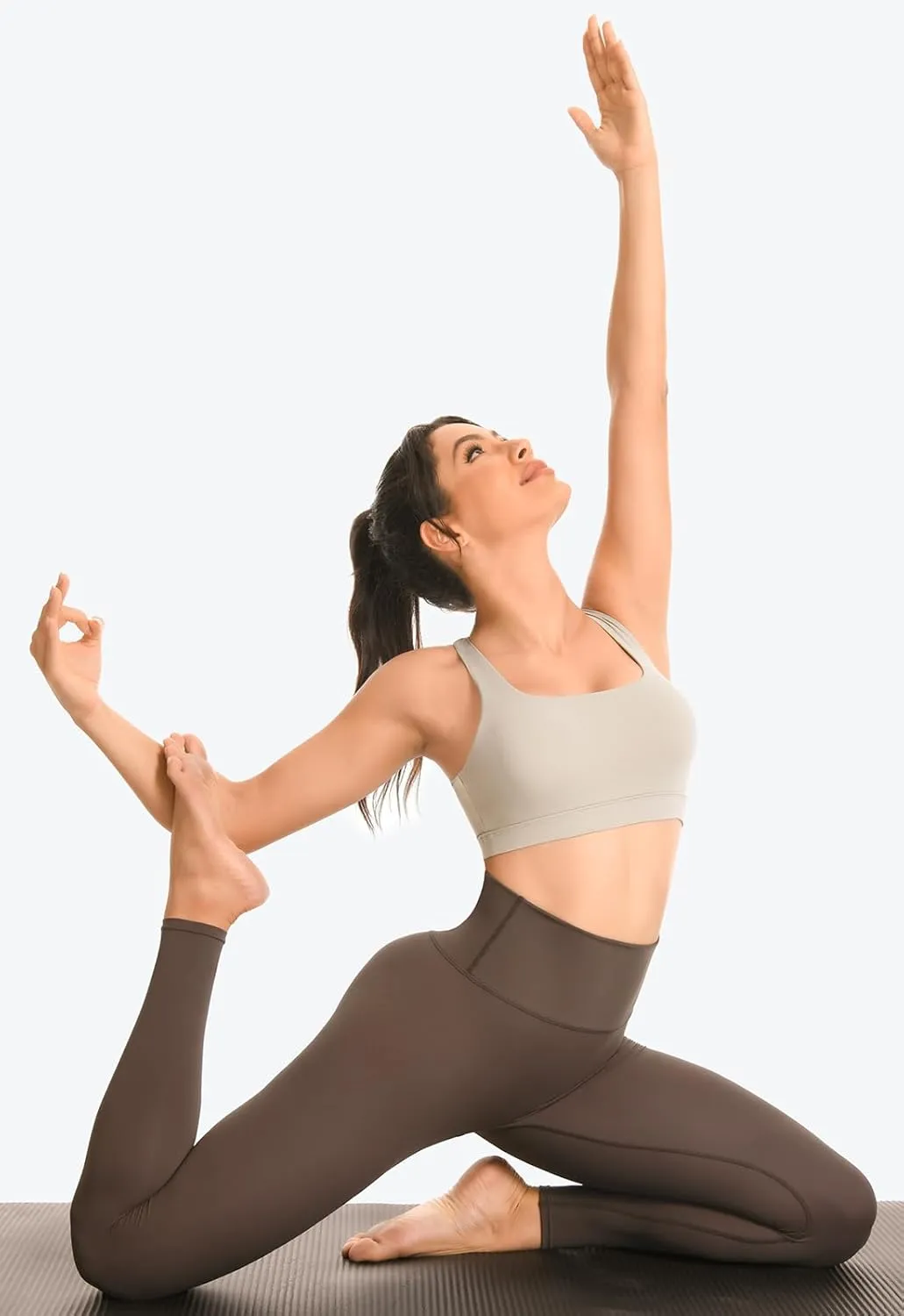Workout Sets for Women High Waisted Leggings with Cross Back Sports Bra 2 Piece Yoga Outfits Gym Clothes Sets