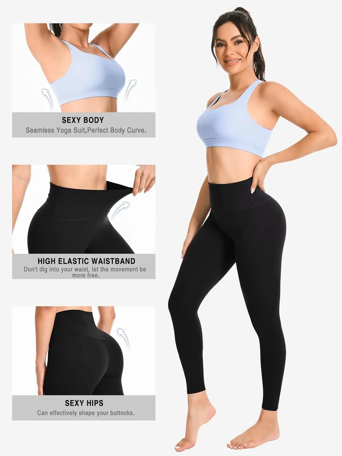 Workout Sets for Women High Waisted Leggings with Cross Back Sports Bra 2 Piece Yoga Outfits Gym Clothes Sets